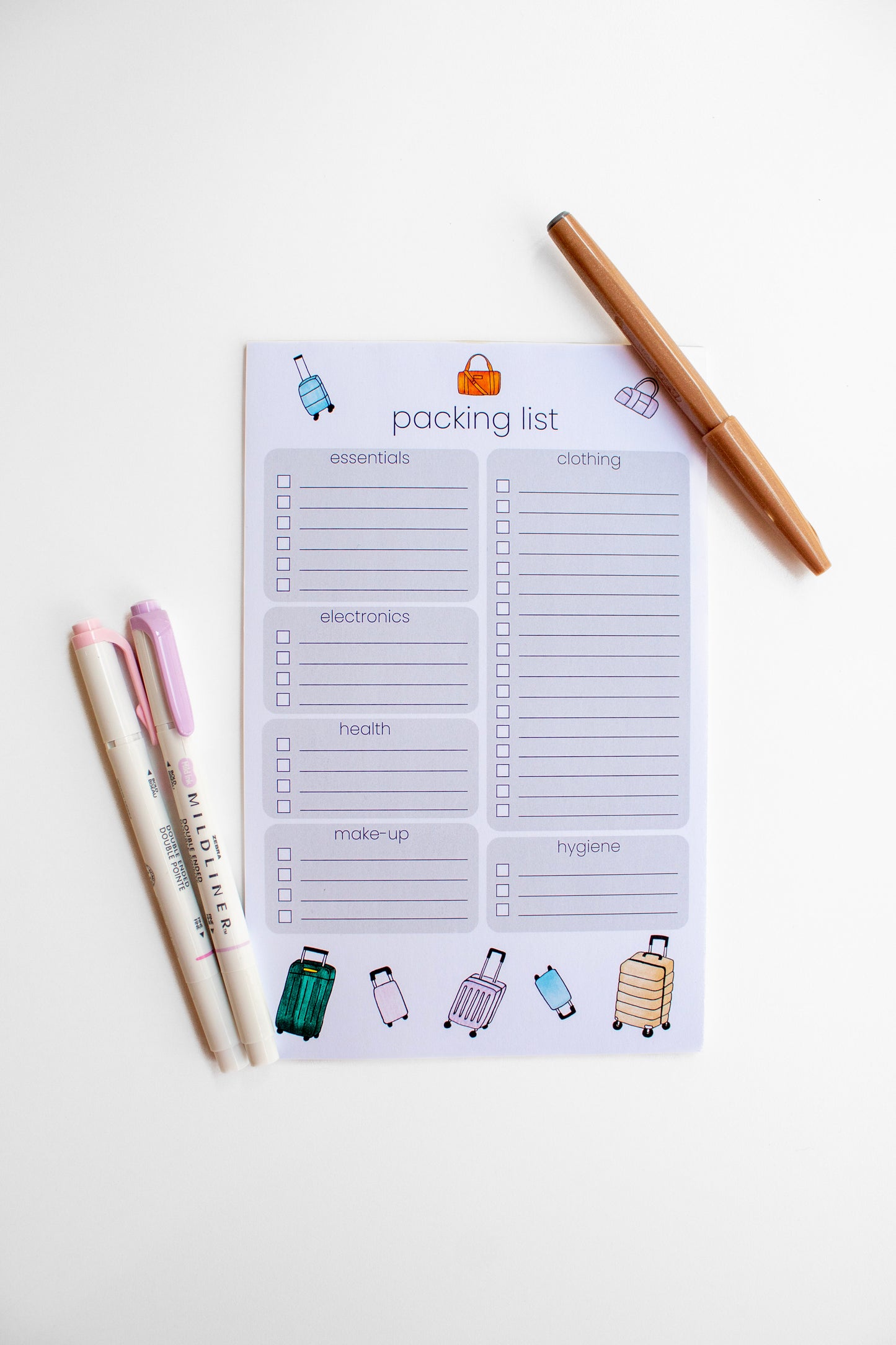 Packing List Notepad