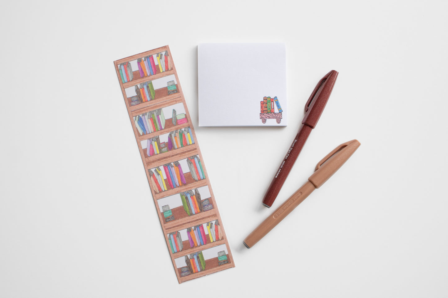 Bookshelf Post-It Sticky Notes