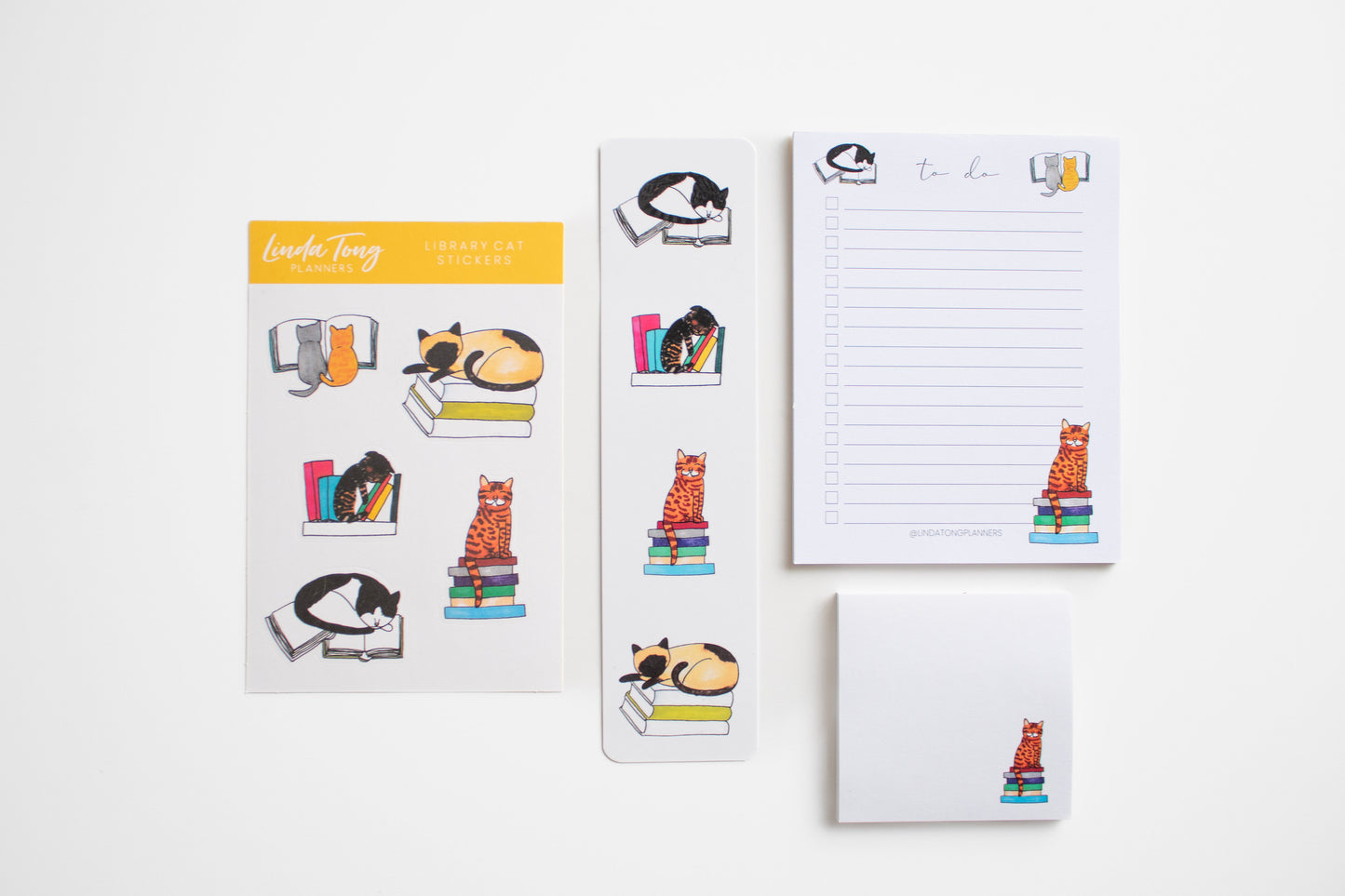 Library Cats To-Do List Notepad