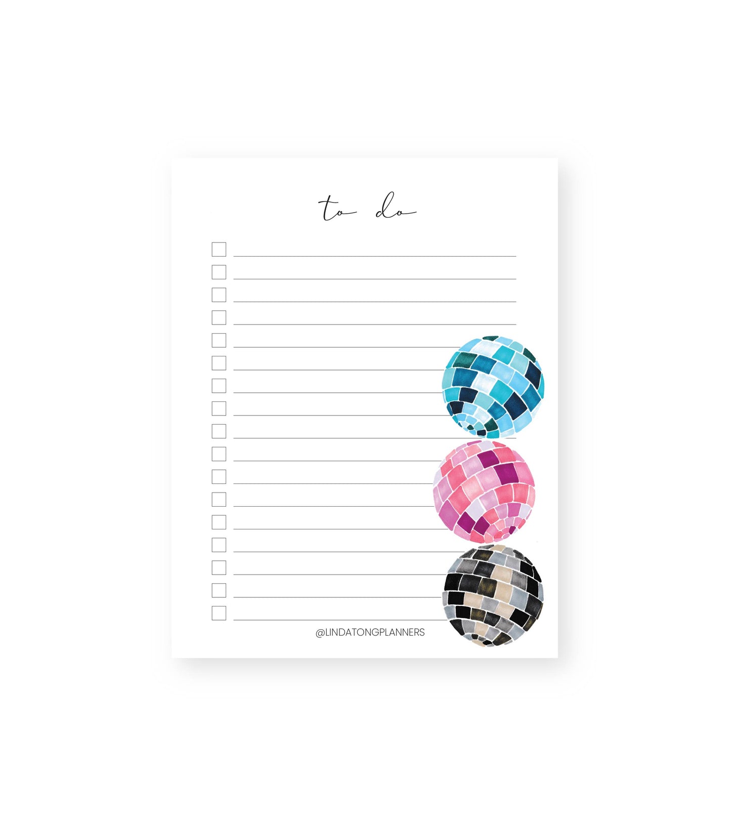 Disco Balls To-Do List Notepad