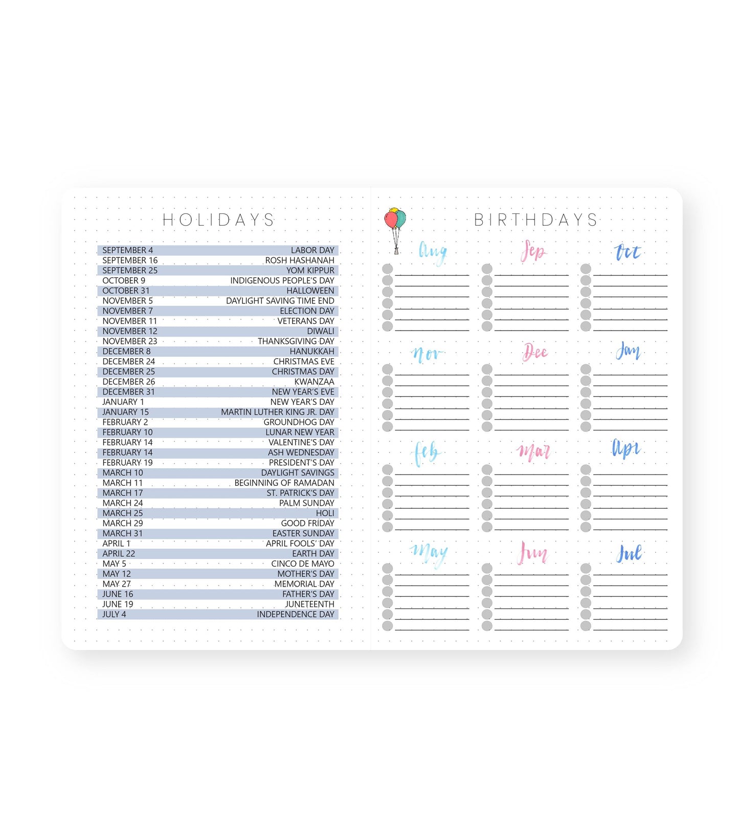 2024 Illustrated Planner Sky