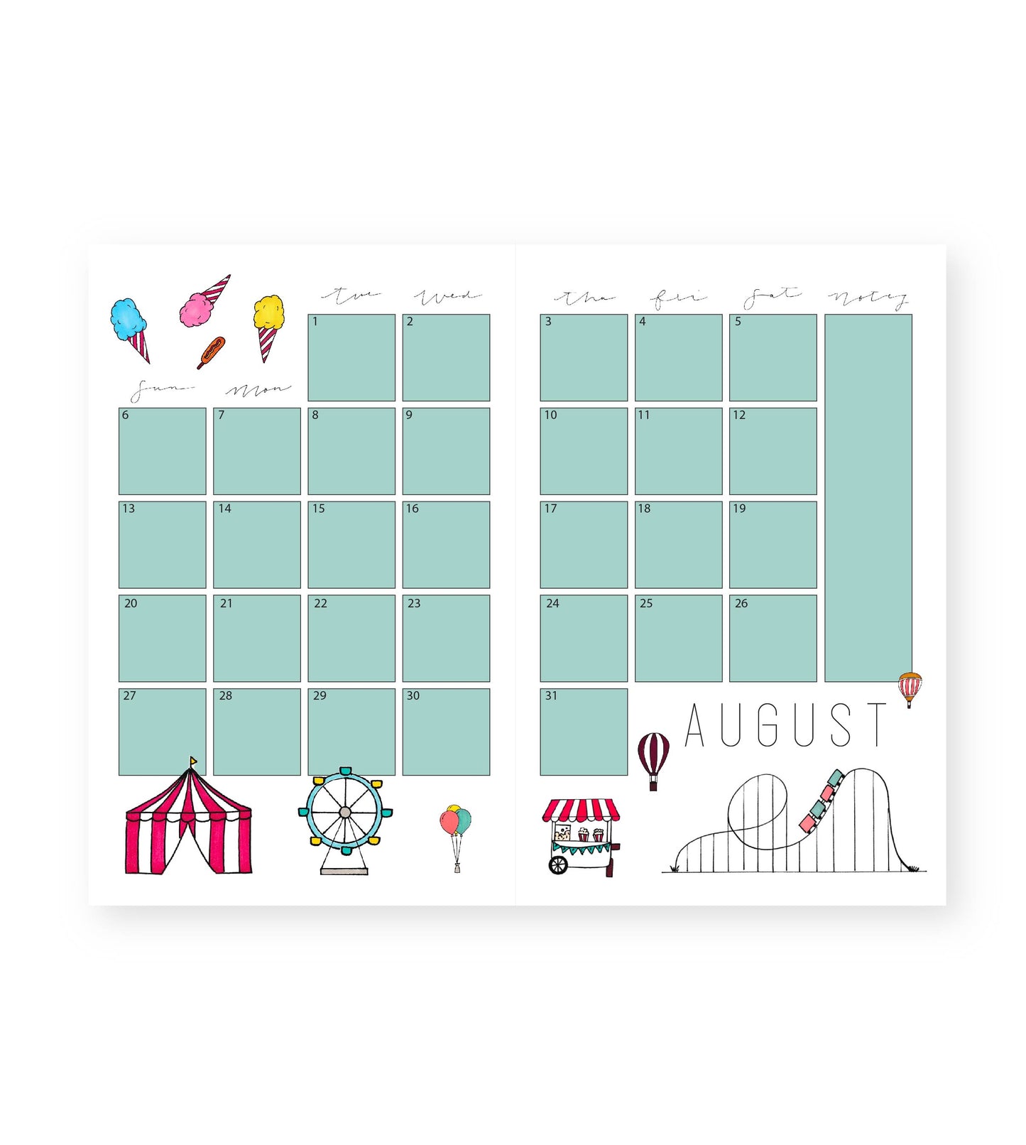 2023-24 Monthly Planner Purple Haze