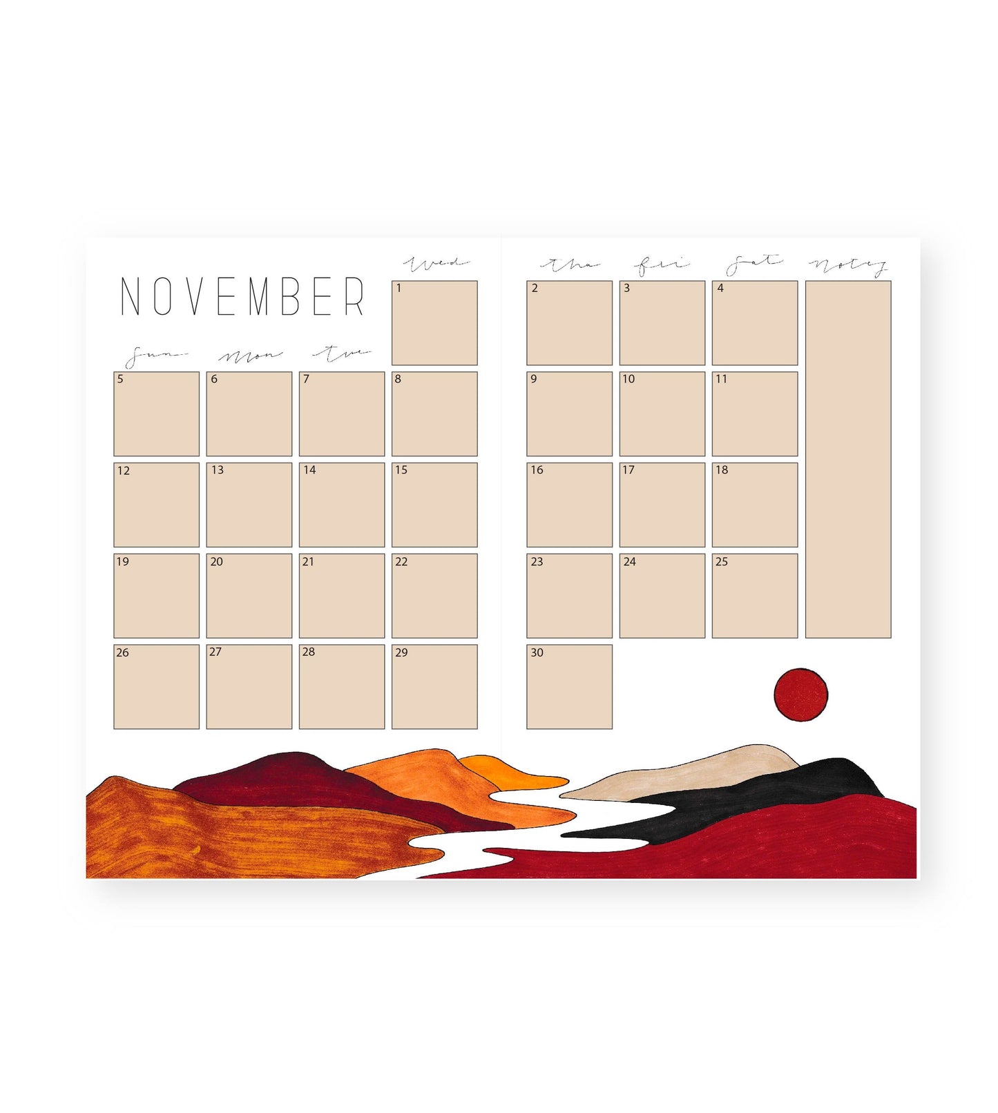 2024 Monthly Planner Butterflies