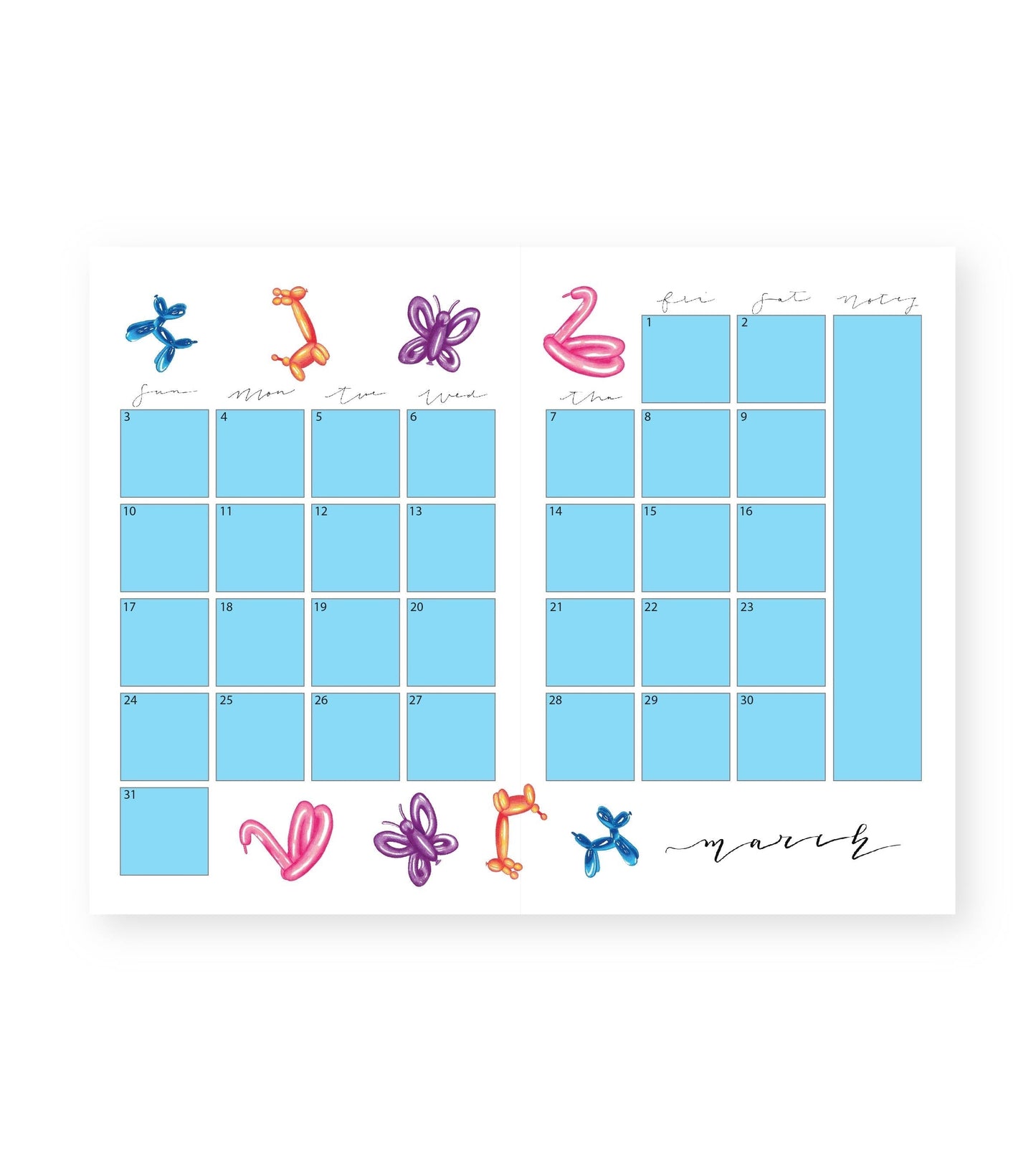 2024 Monthly Planner Purple Haze