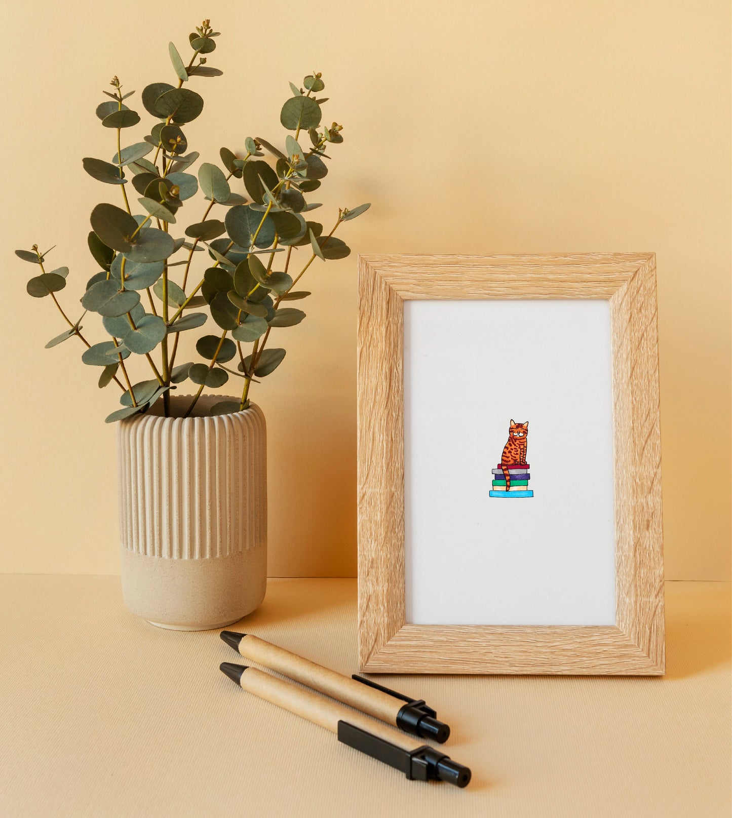 Library Cat Art Print