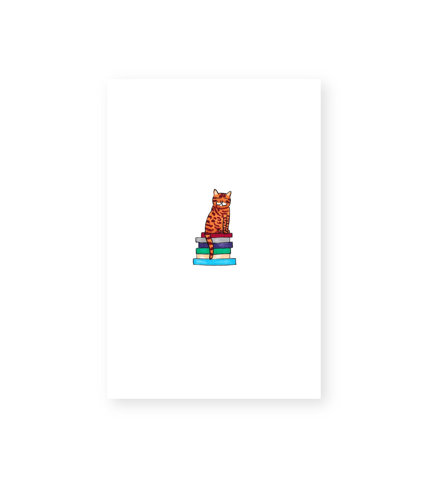 Library Cat Art Print