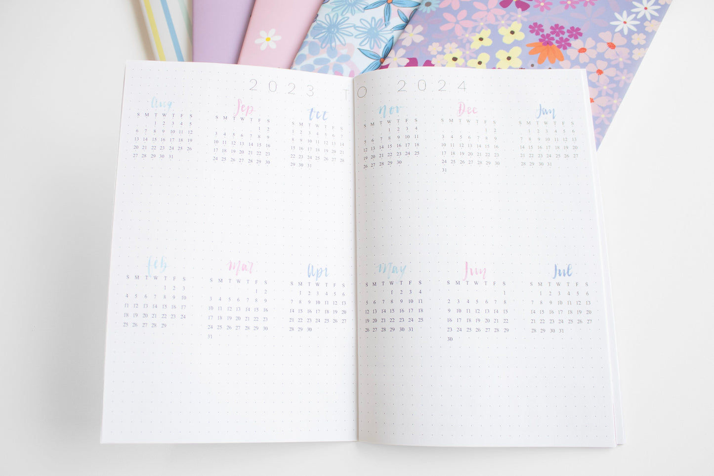 2024 Monthly Planner Pink Daisy