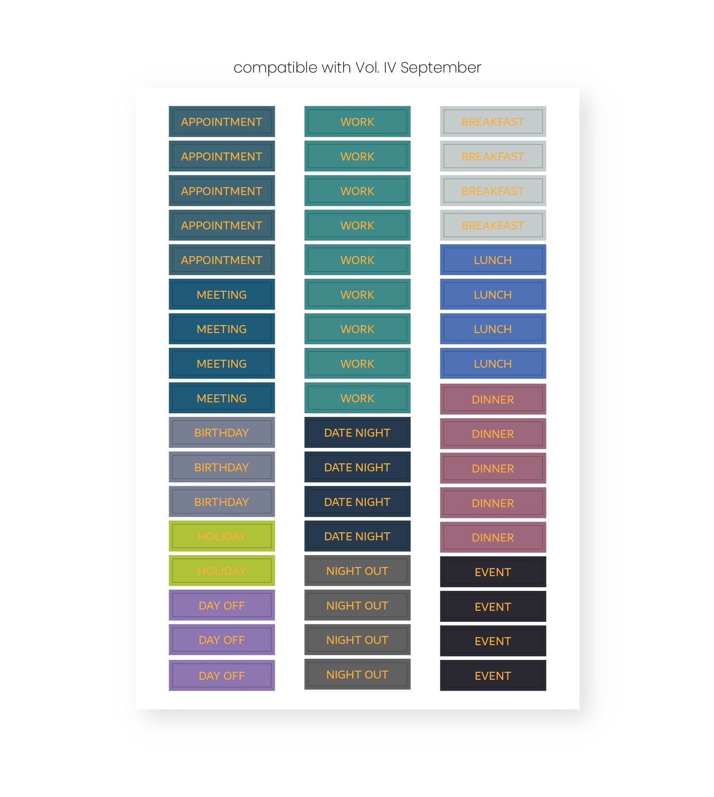 Monthly Sticker Sheet Refills