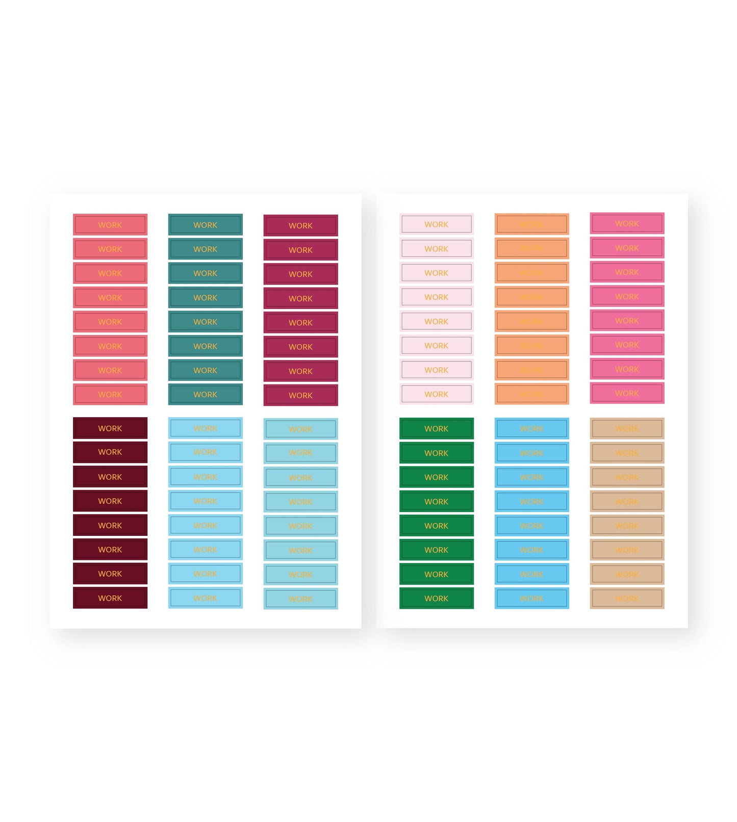 Monthly Sticker Sheets Work
