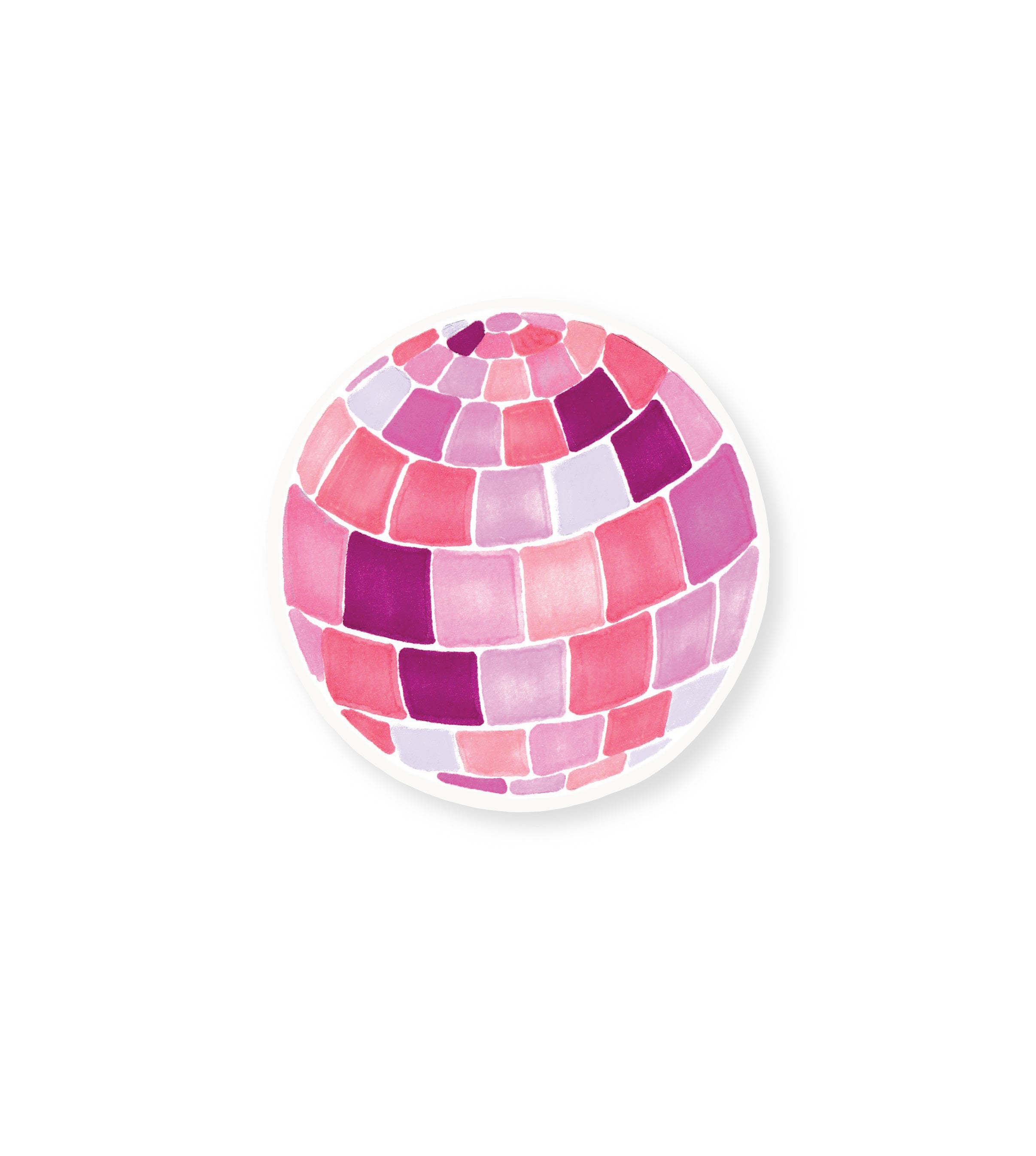 LUA* Pink Disco Ball Sticker