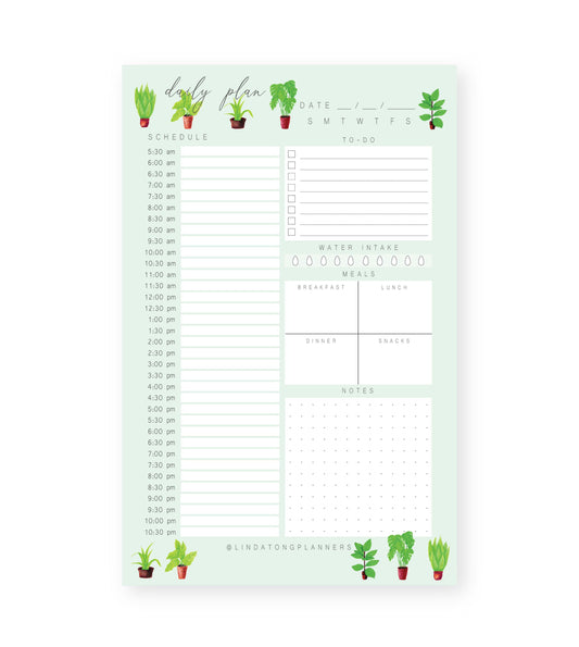 House Plants Daily Notepad