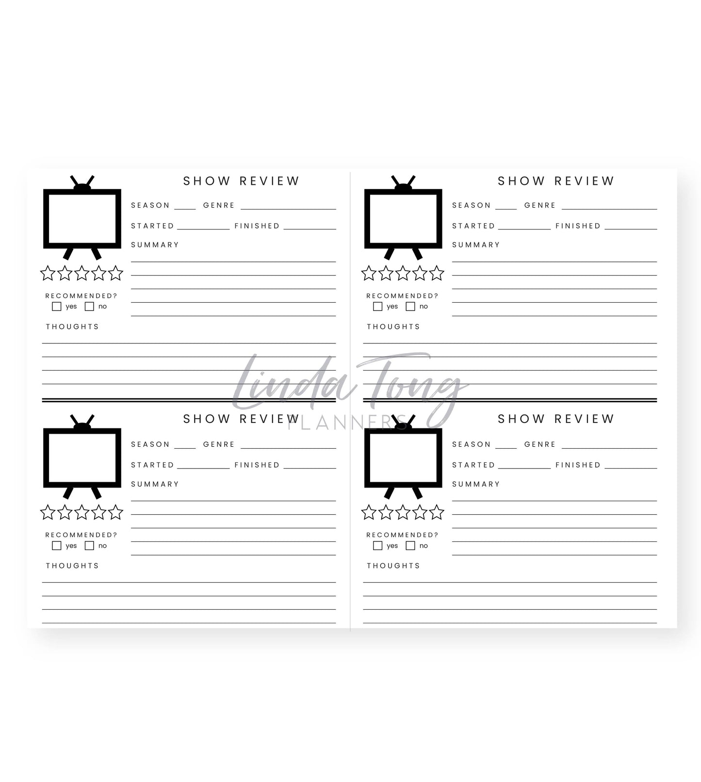 TV + Movie Journal Lilac