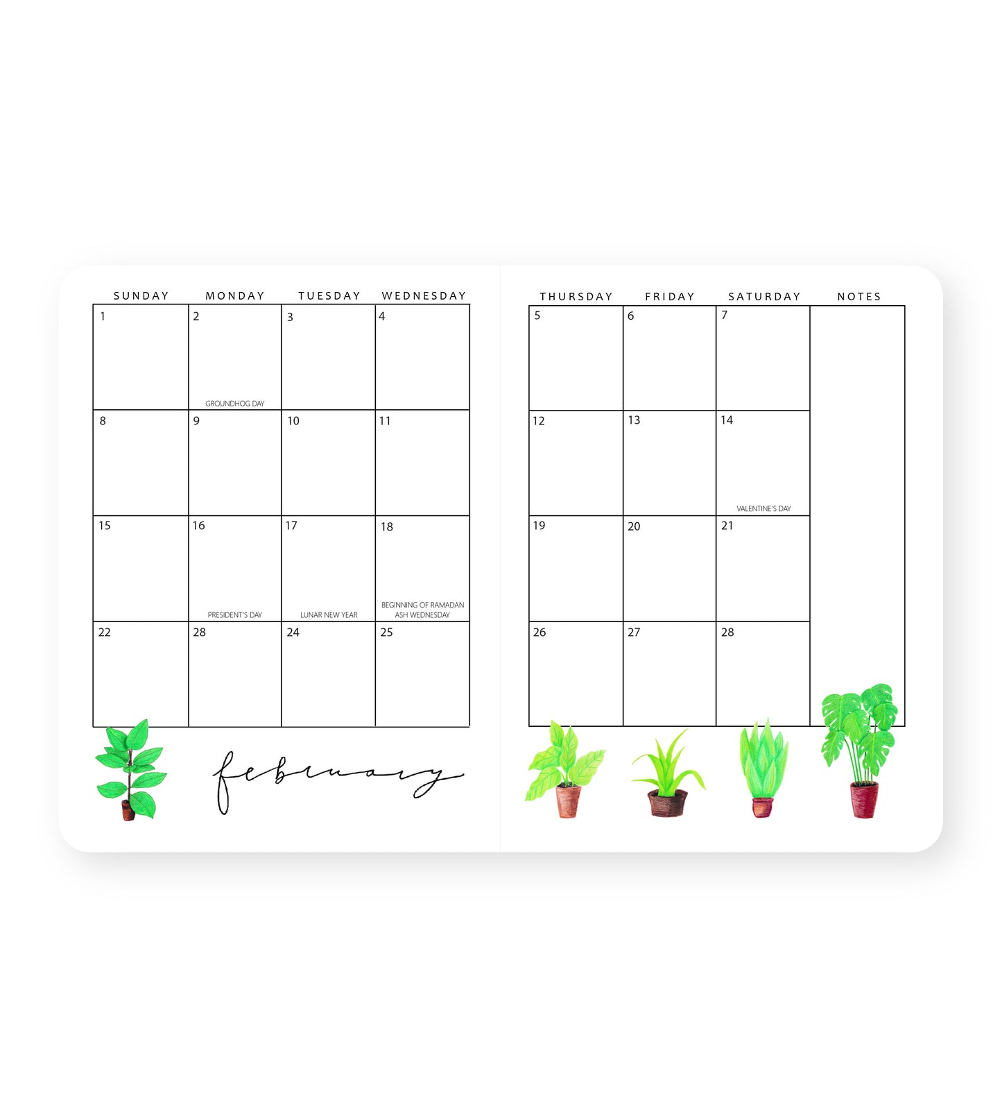 2026 Monthly Planner Strawberries