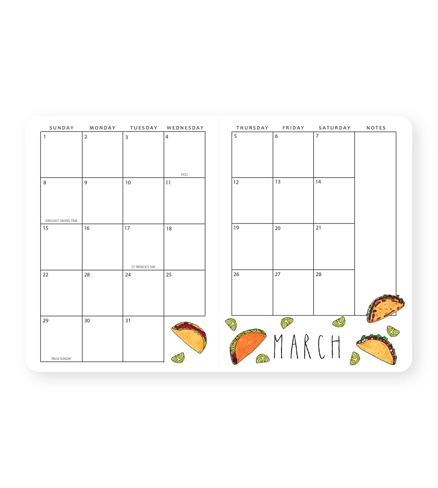 2026 Monthly Planner Strawberries
