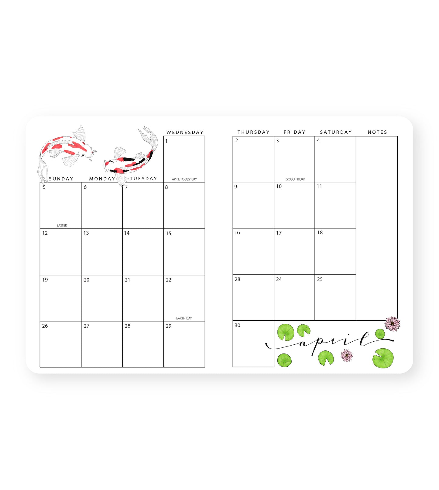 2026 Monthly Planner Strawberries