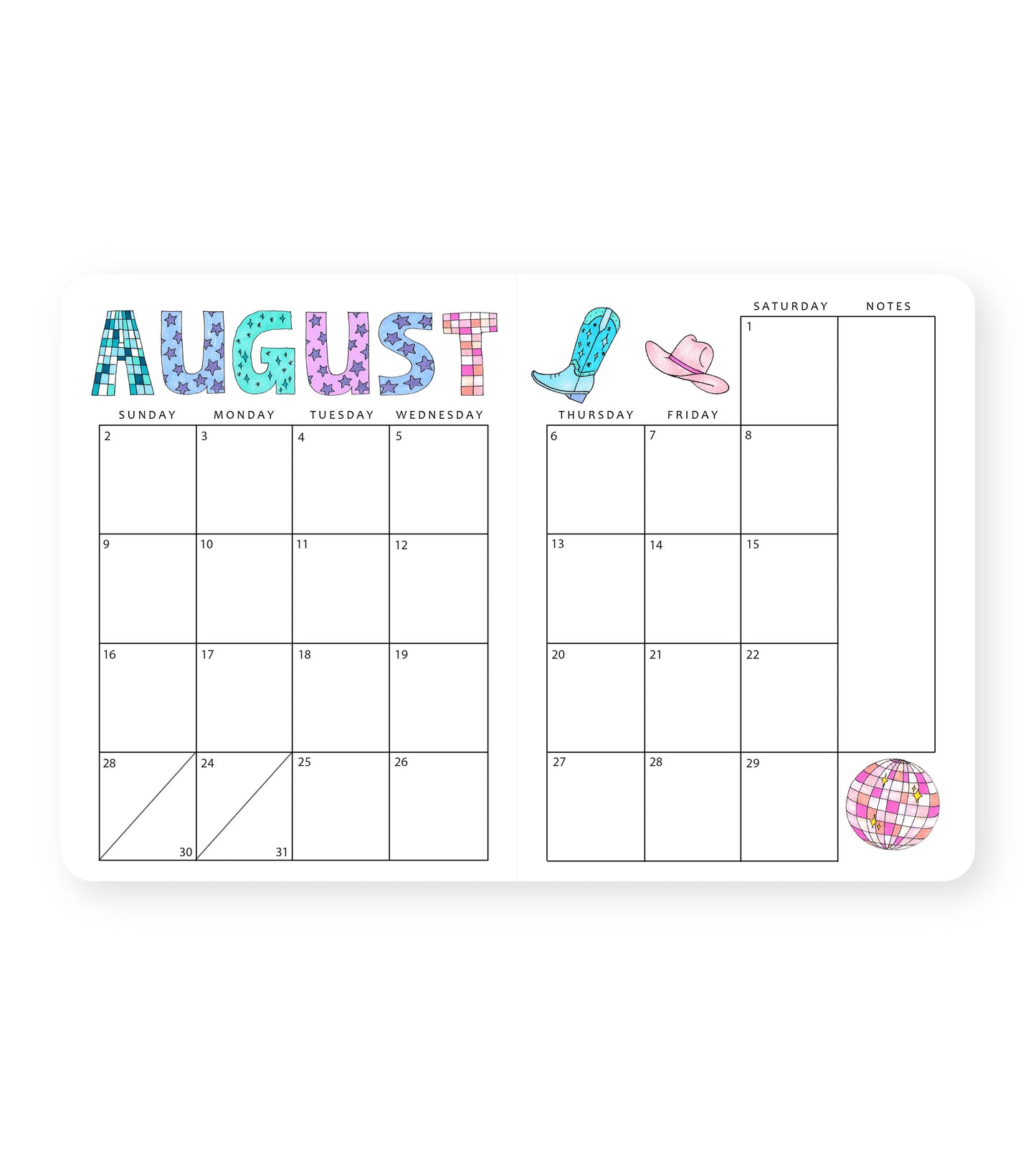2026 Monthly Planner Strawberries