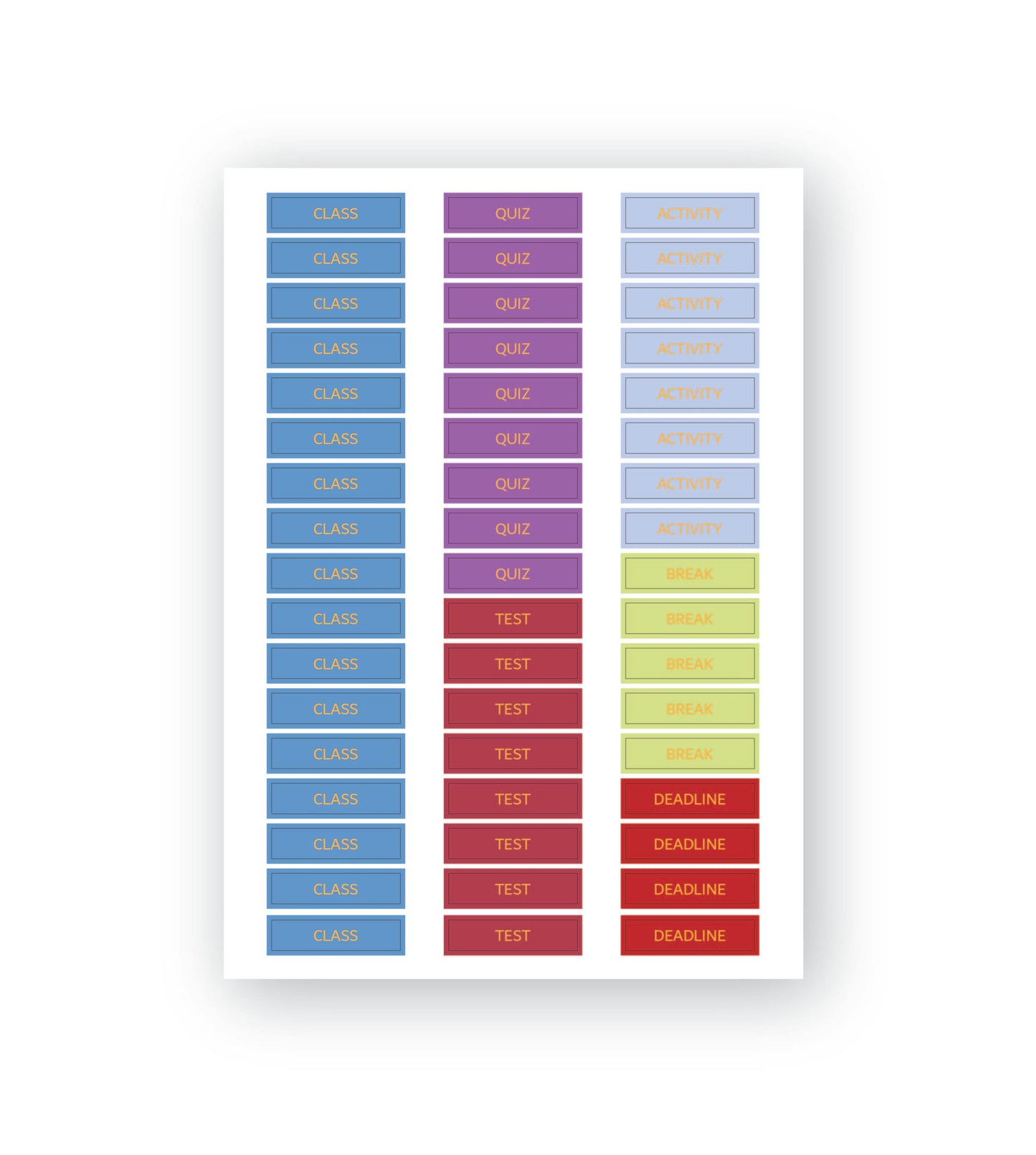 Monthly Sticker Sheet Refills