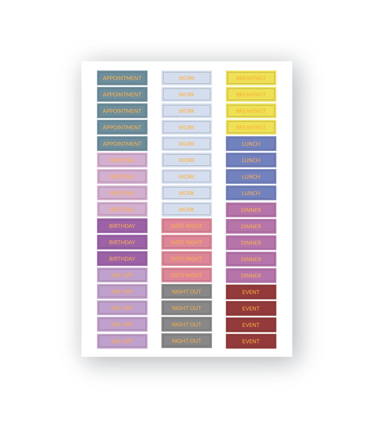 Monthly Sticker Sheets Value Pack
