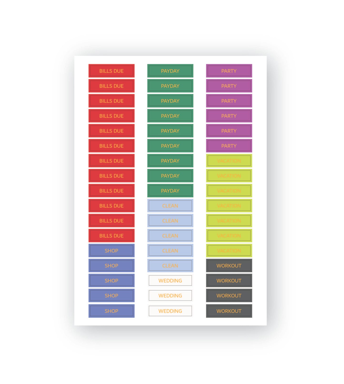Monthly Sticker Sheets Value Pack