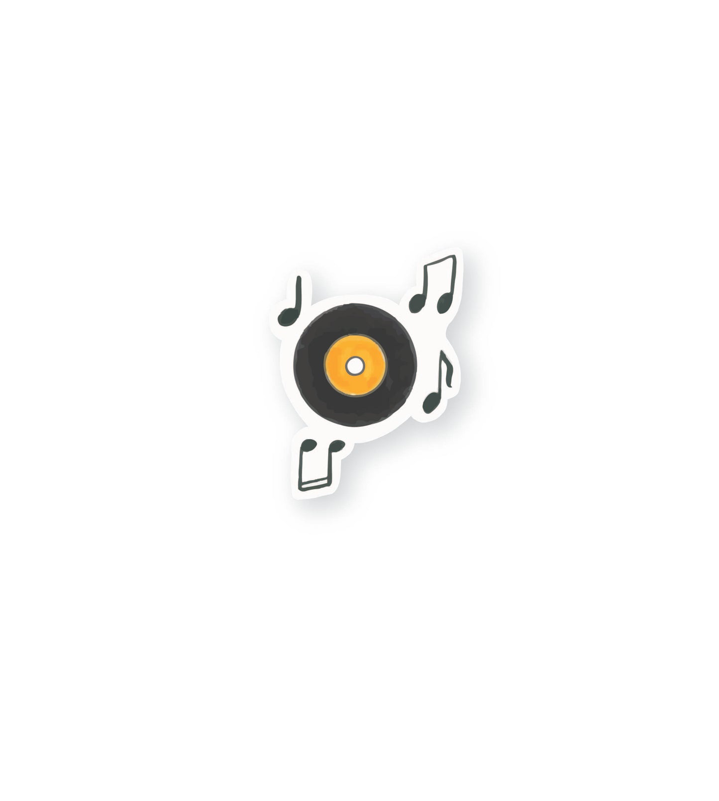 Vinyl Records & Music Notes Sticker