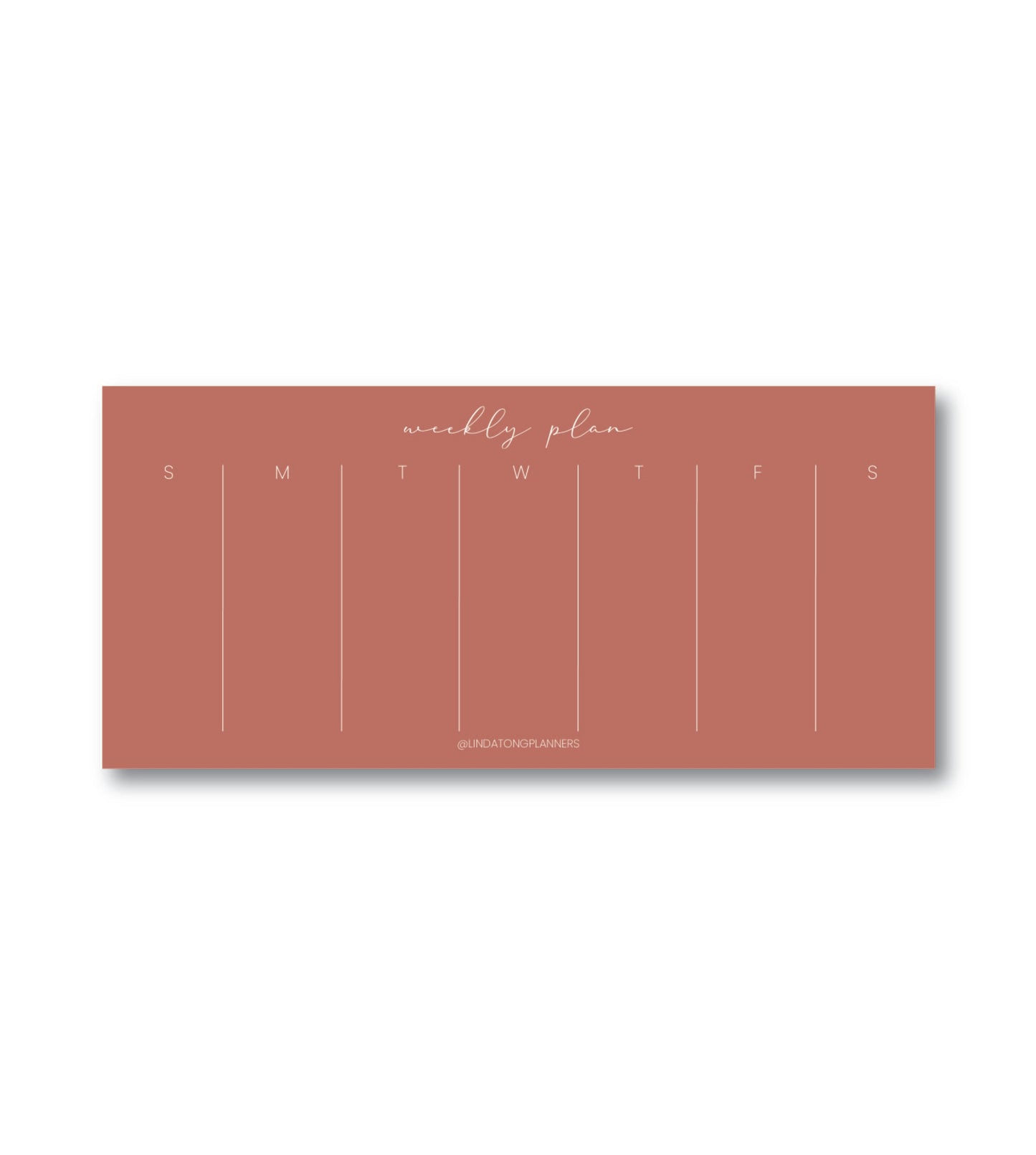 Simplified Weekly Planner Notepad