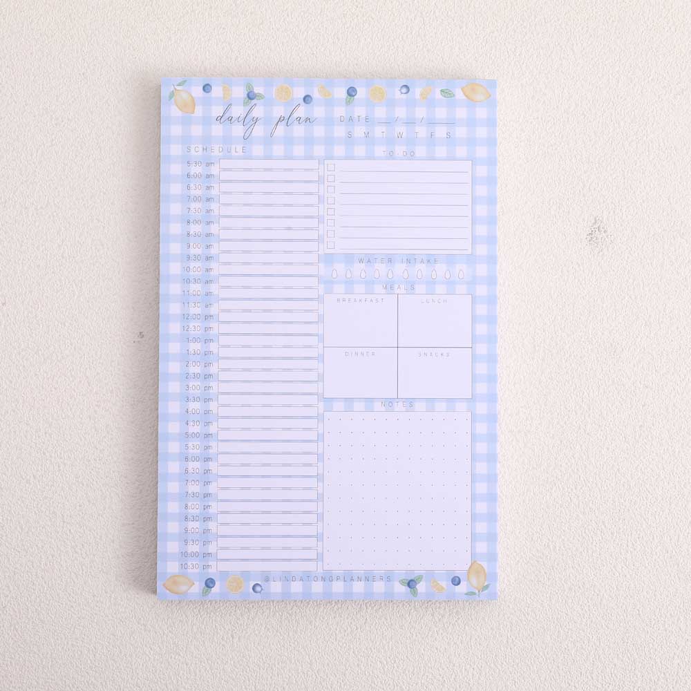 Lemons + Blueberries Daily Notepad