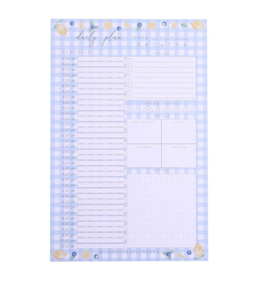 Lemons + Blueberries Daily Notepad