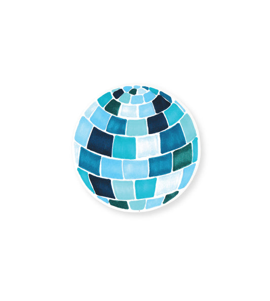 Blue Disco Ball Sticker