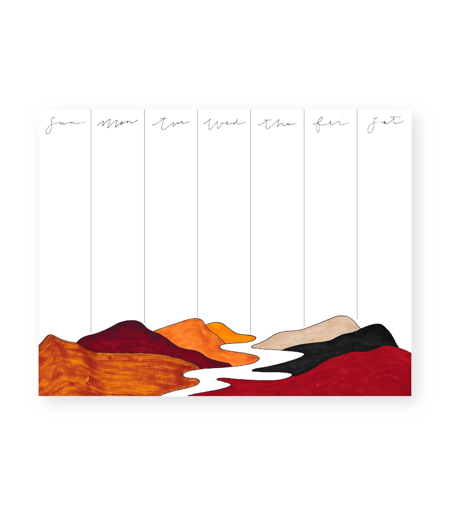Canyon Weekly Planner Notepad