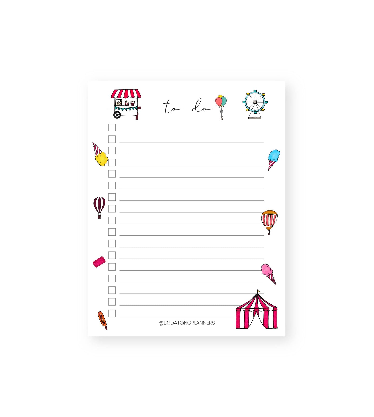 Carnival To-Do List Notepad