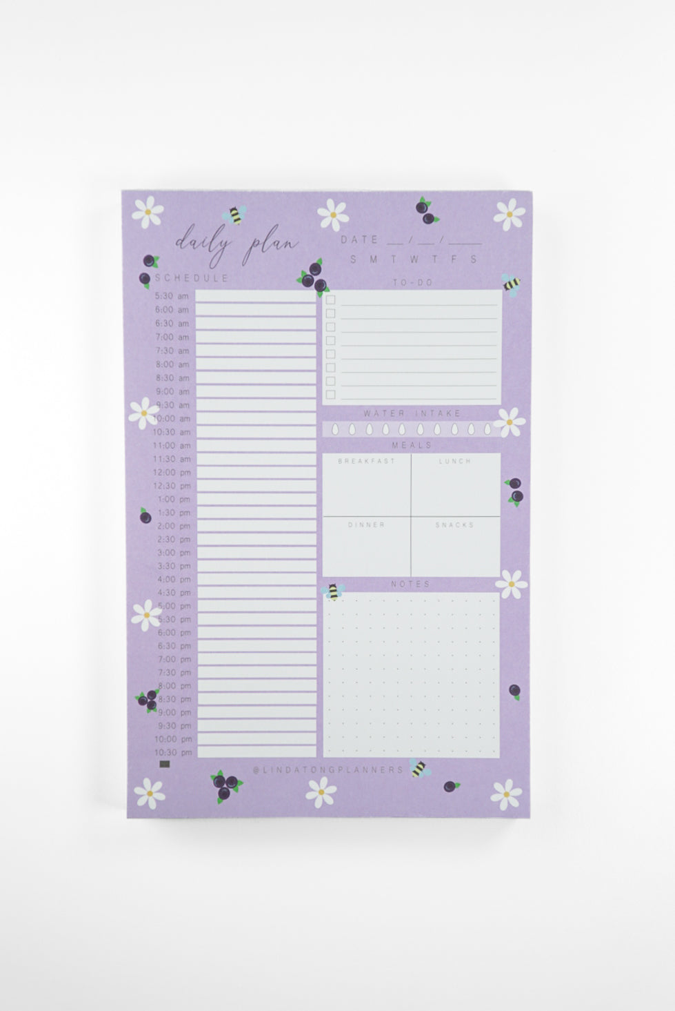 Lilac Daisy Daily Notepad