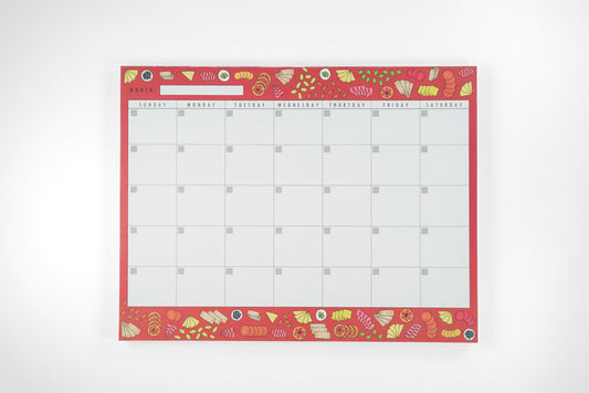 Charcuterie Monthly Undated Notepad