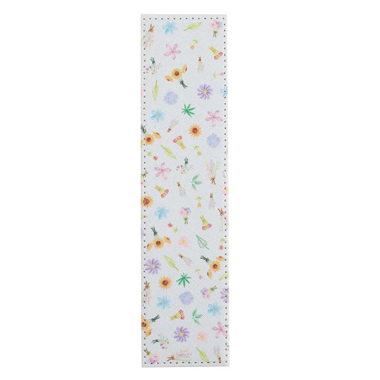 Floral patterned bookmark on a white background