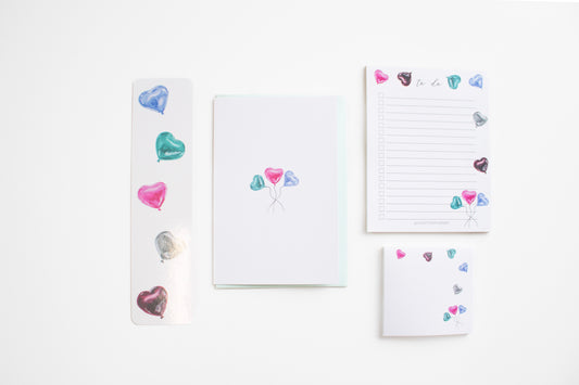 Foil Hearts To-Do List Notepad