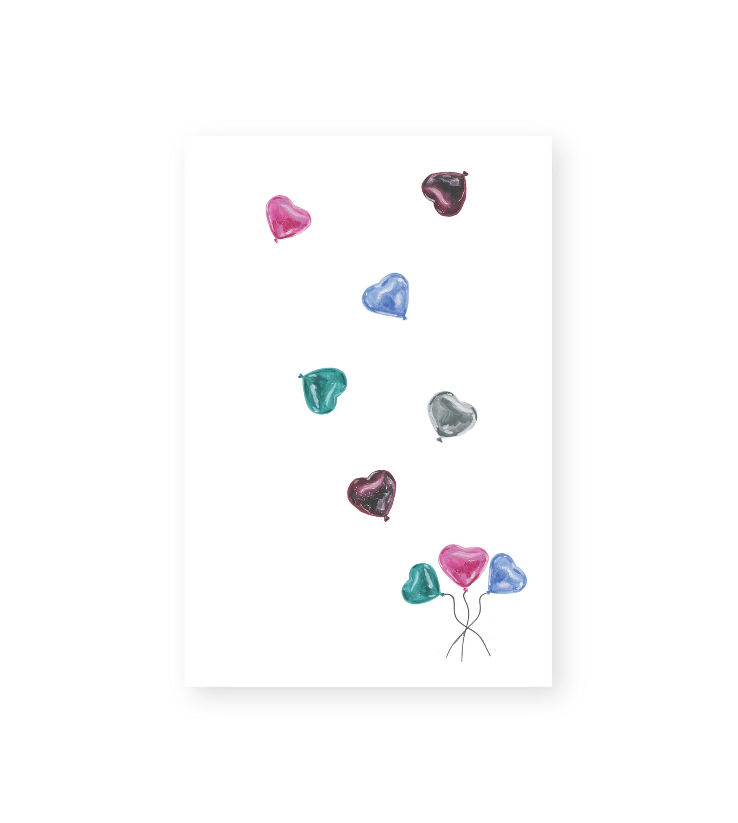 Foil Hearts Art Print