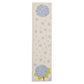 Floral patterned bookmark with blue flowers on a beige background