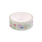 Roll of tape with floral design on a white background