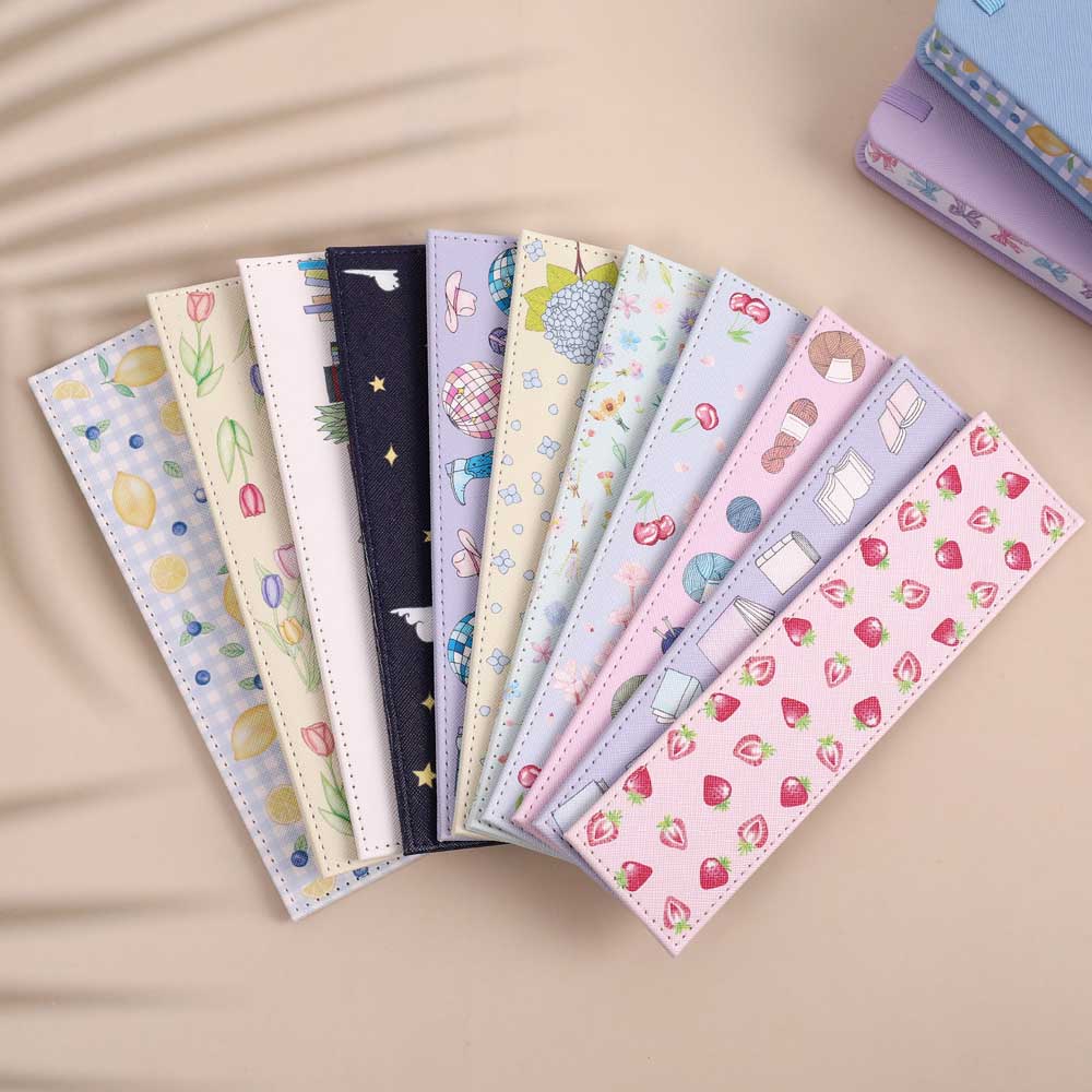 Bookshelf Faux Leather Bookmark