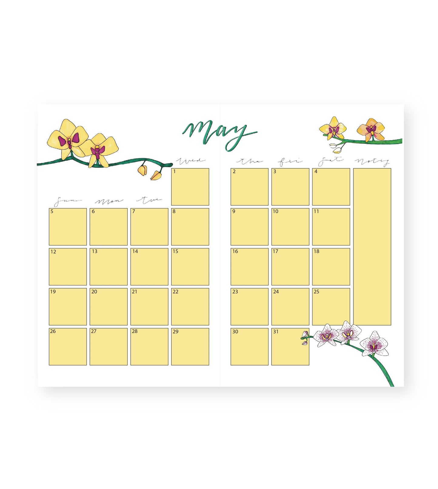 2024 Monthly Planner Pink Daisy