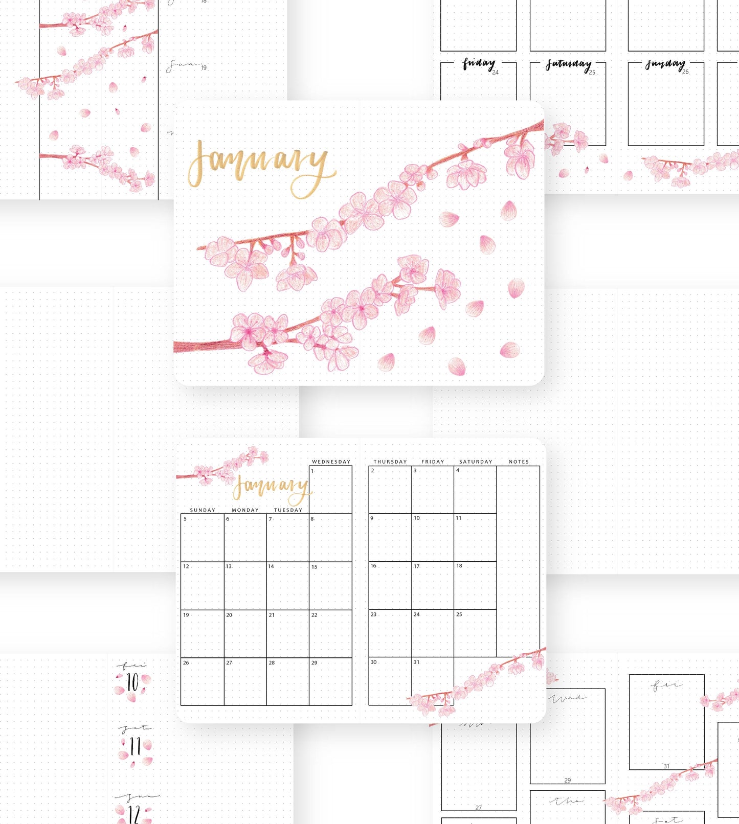 2024-25 Illustrated Planner Pointe Pink