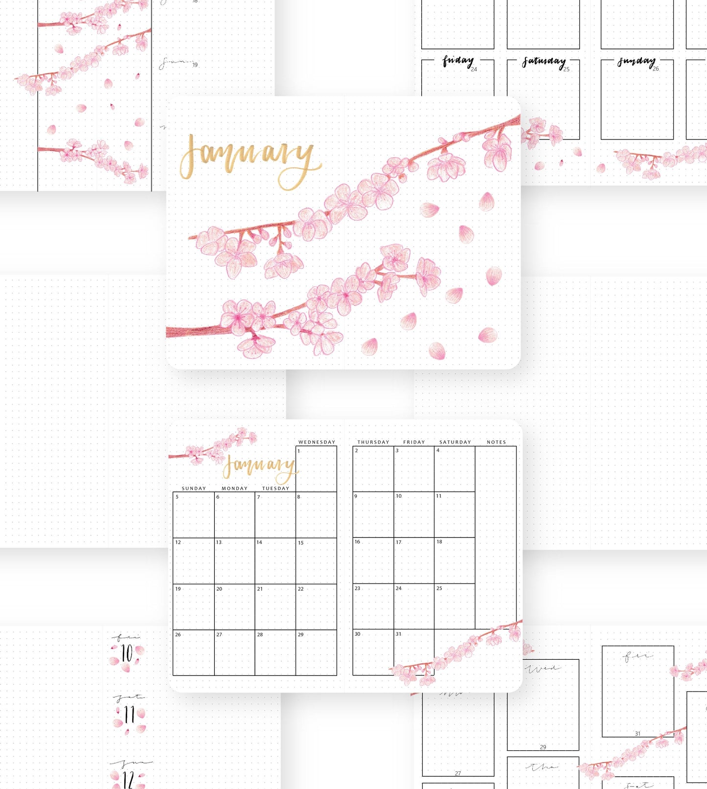 2025 Personalized Illustrated Planner Pastel Butterflies