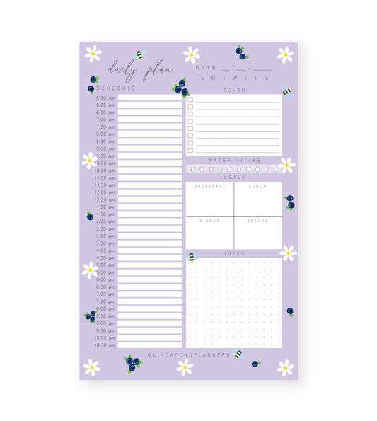 Lilac Daisy Daily Notepad