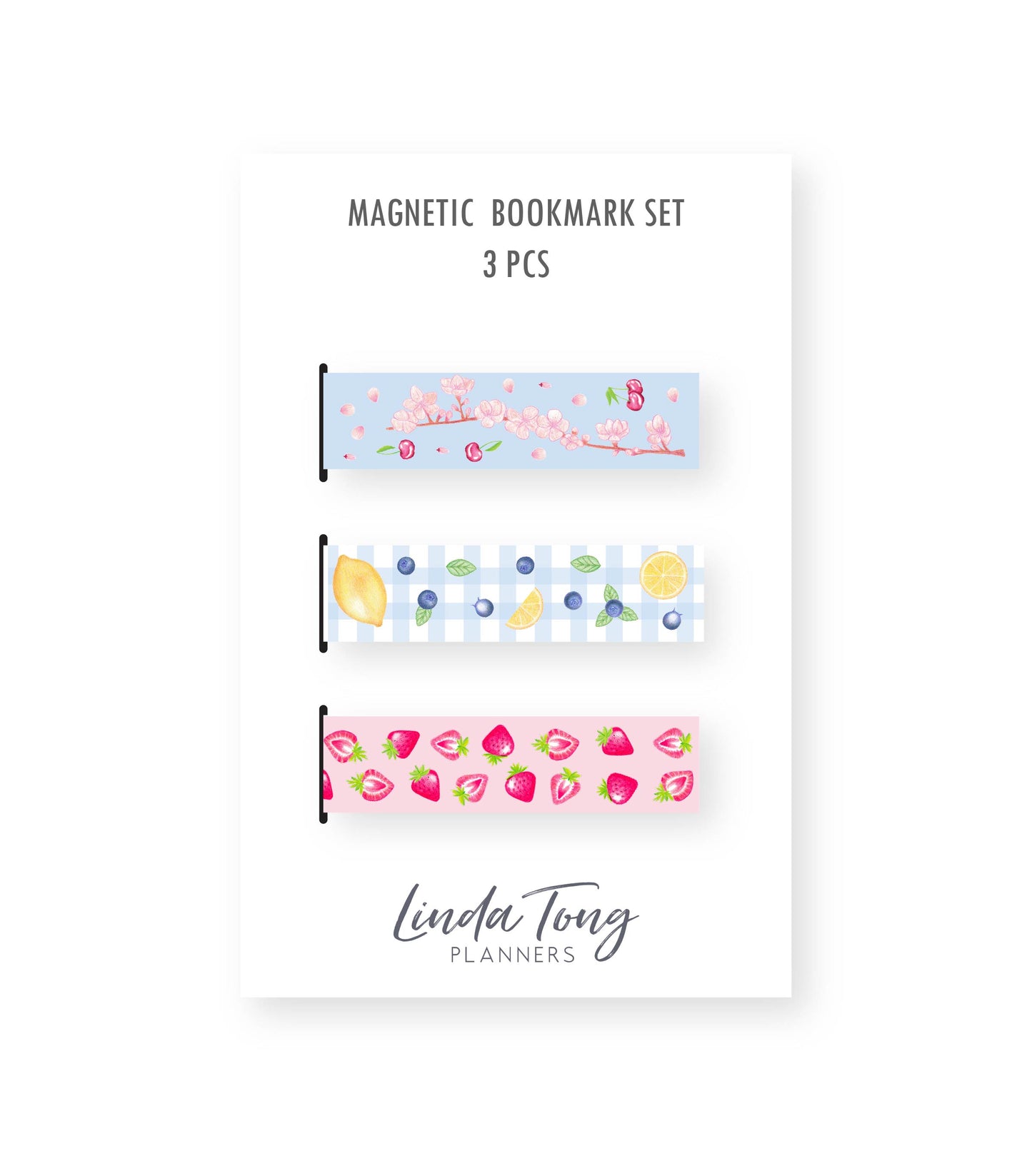 Fruits Large Magnetic Bookmark Set