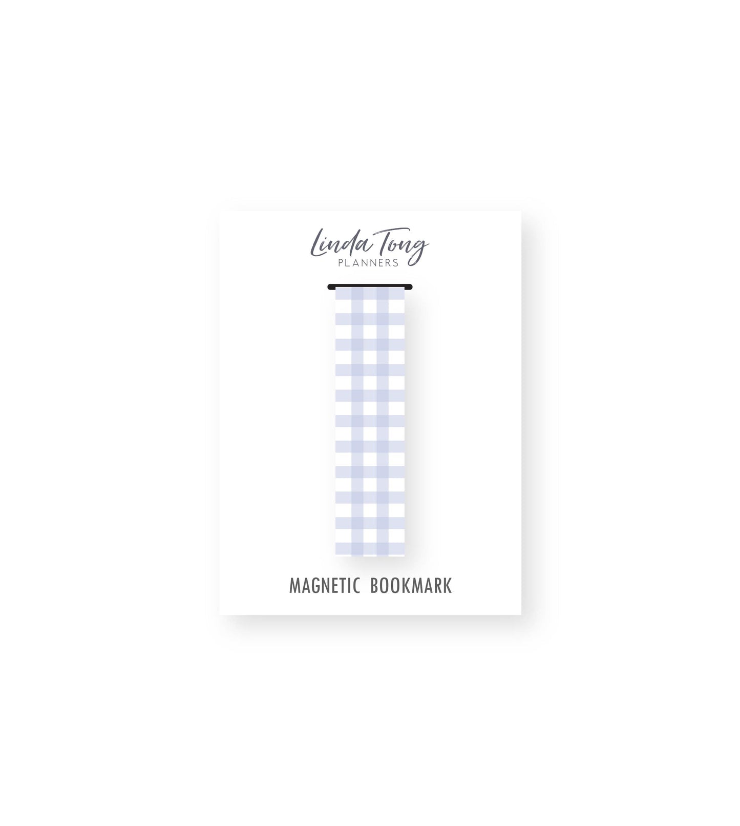 Gingham Large Magnetic Bookmark