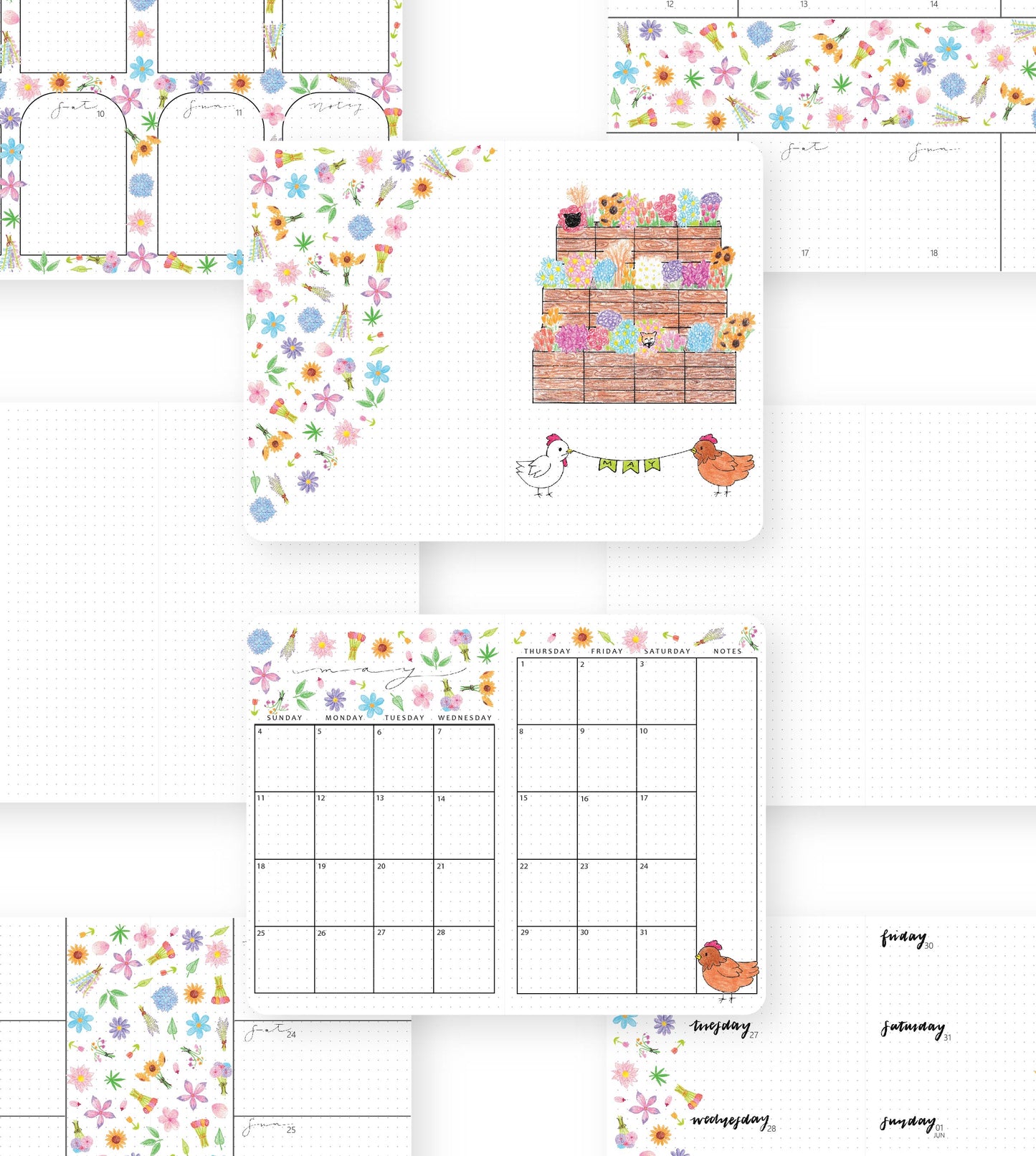 2024-25 Illustrated Planner Flower Farm