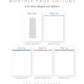 Personalized Illustrated Planner Turquoise