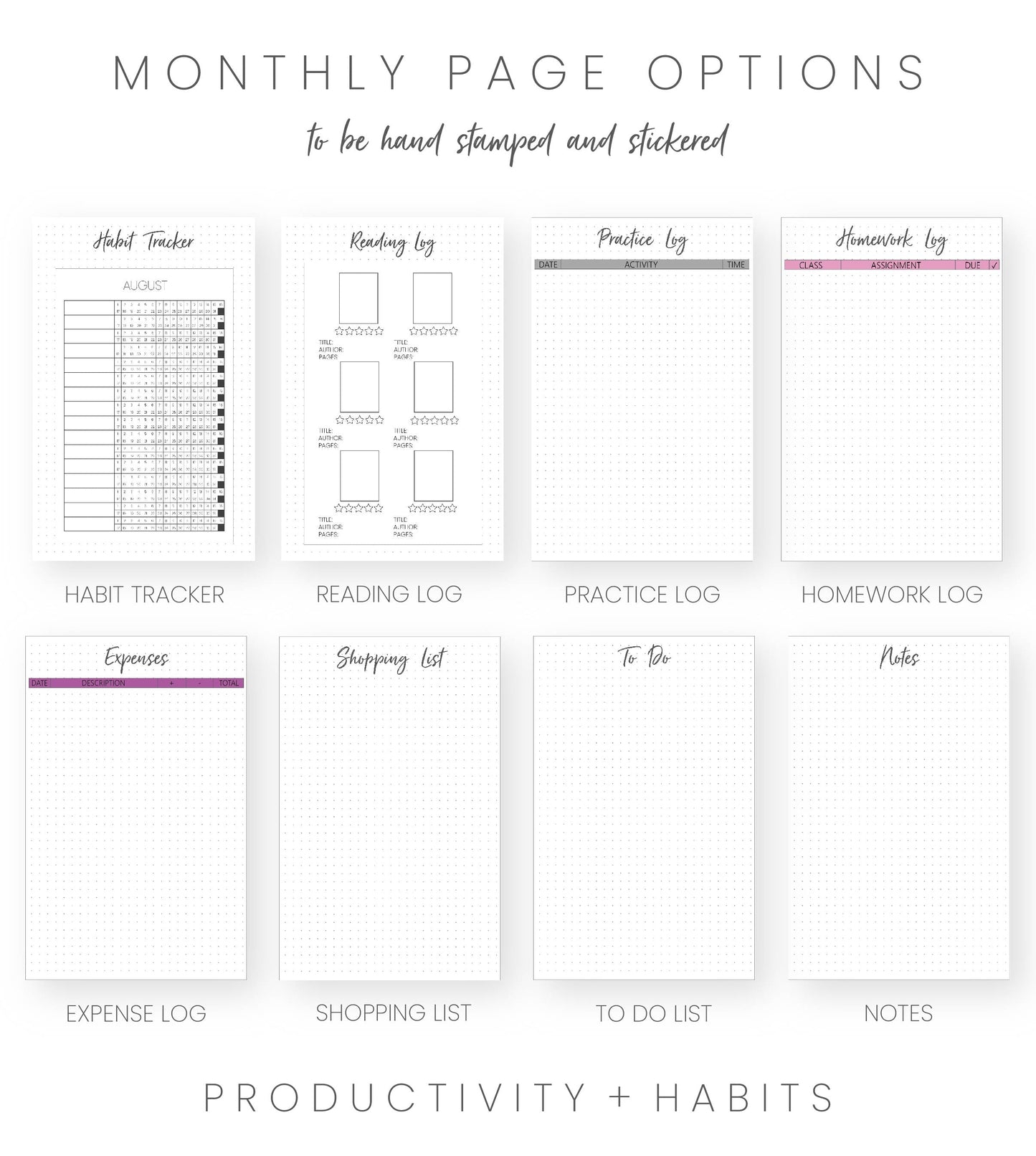 2024-25 Personalized Illustrated Planner Pointe Pink