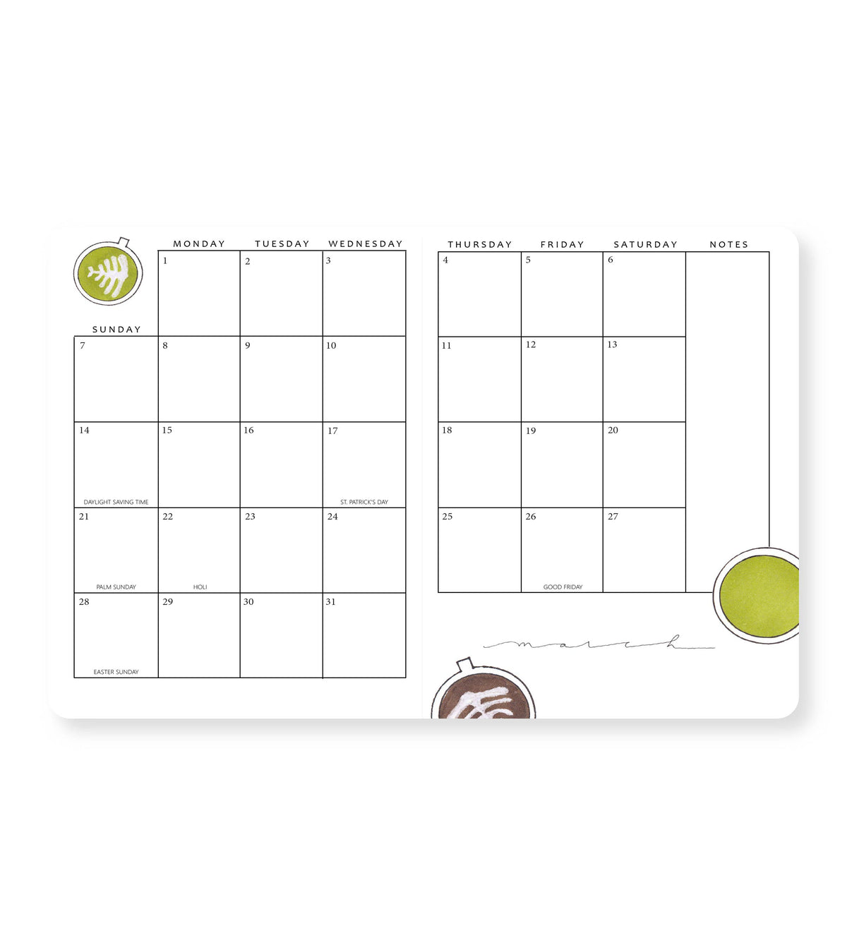 2027 Monthly Planner Hydrangeas PRE-ORDER
