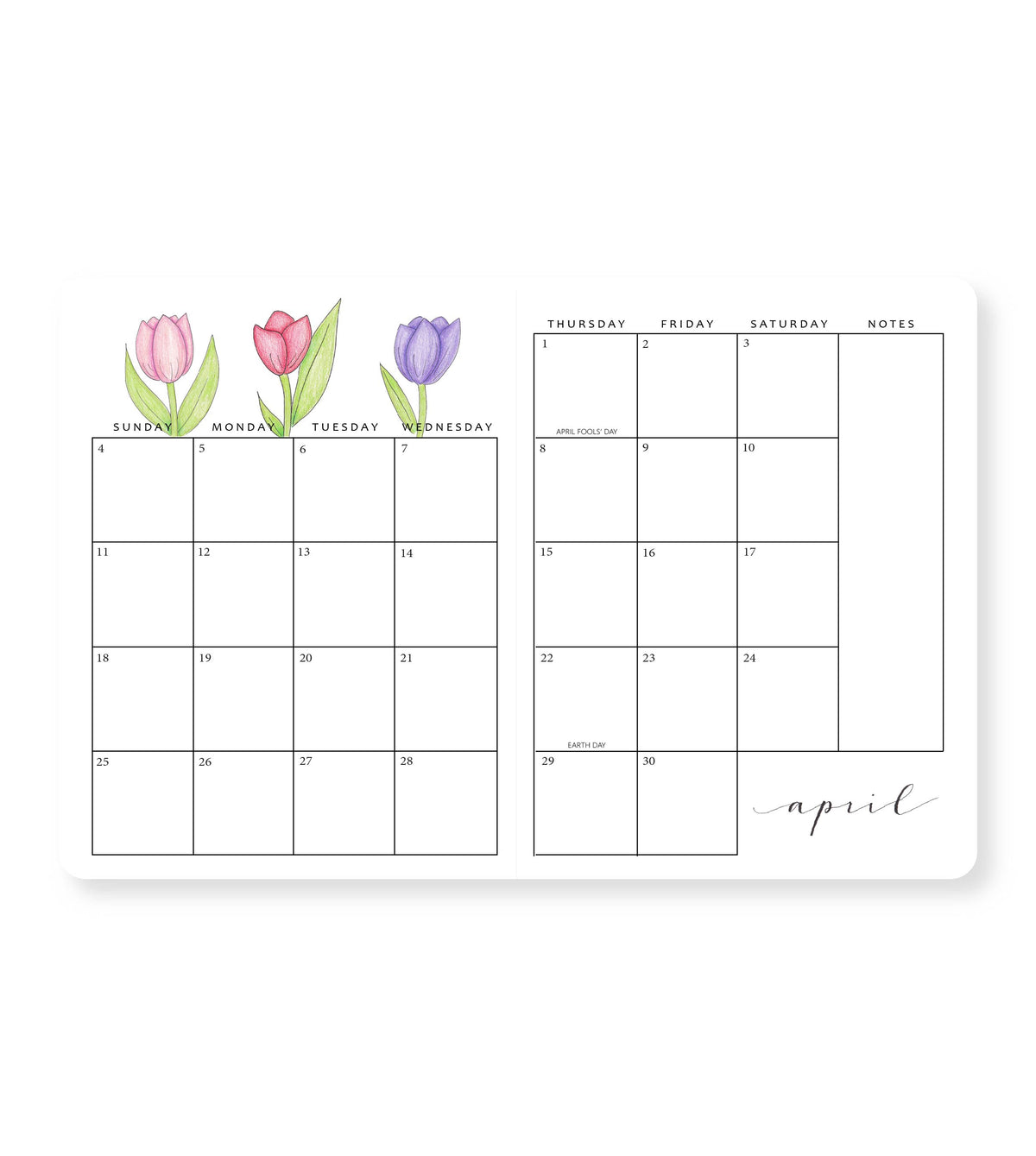 2027 Monthly Planner Hydrangeas PRE-ORDER