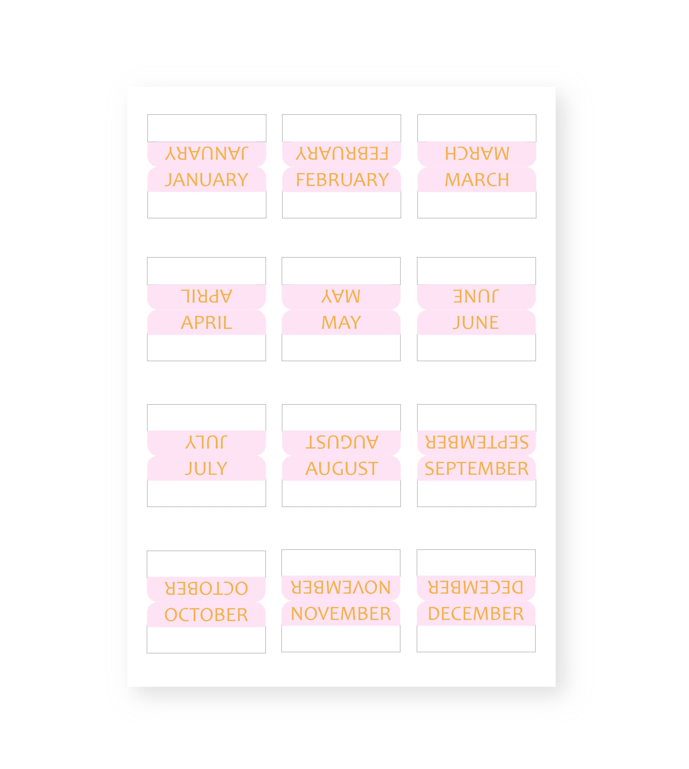  LALAFINA 5 Sets Calendar Index Sticker Monthly Index